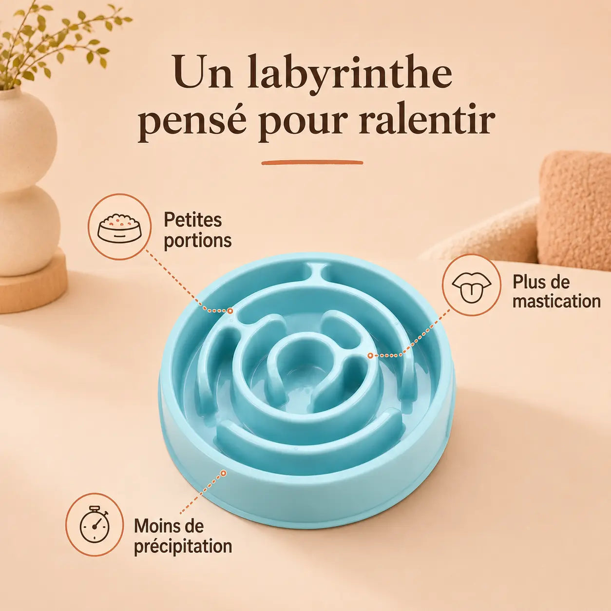 Gamelle anti-glouton