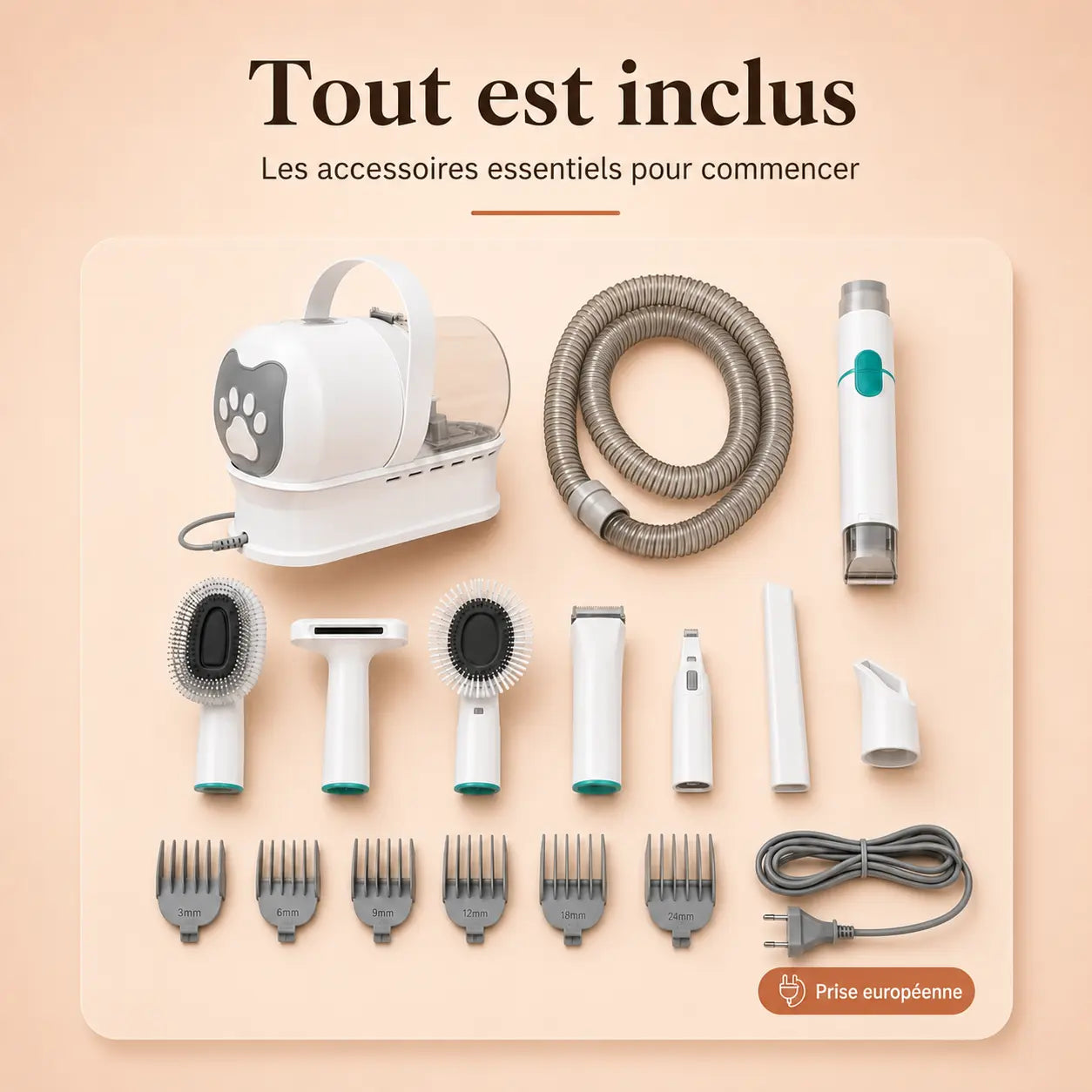 Station de Toilettage Aspirante 7-en-1
