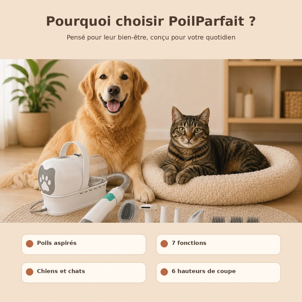 Station de Toilettage Aspirante 7-en-1