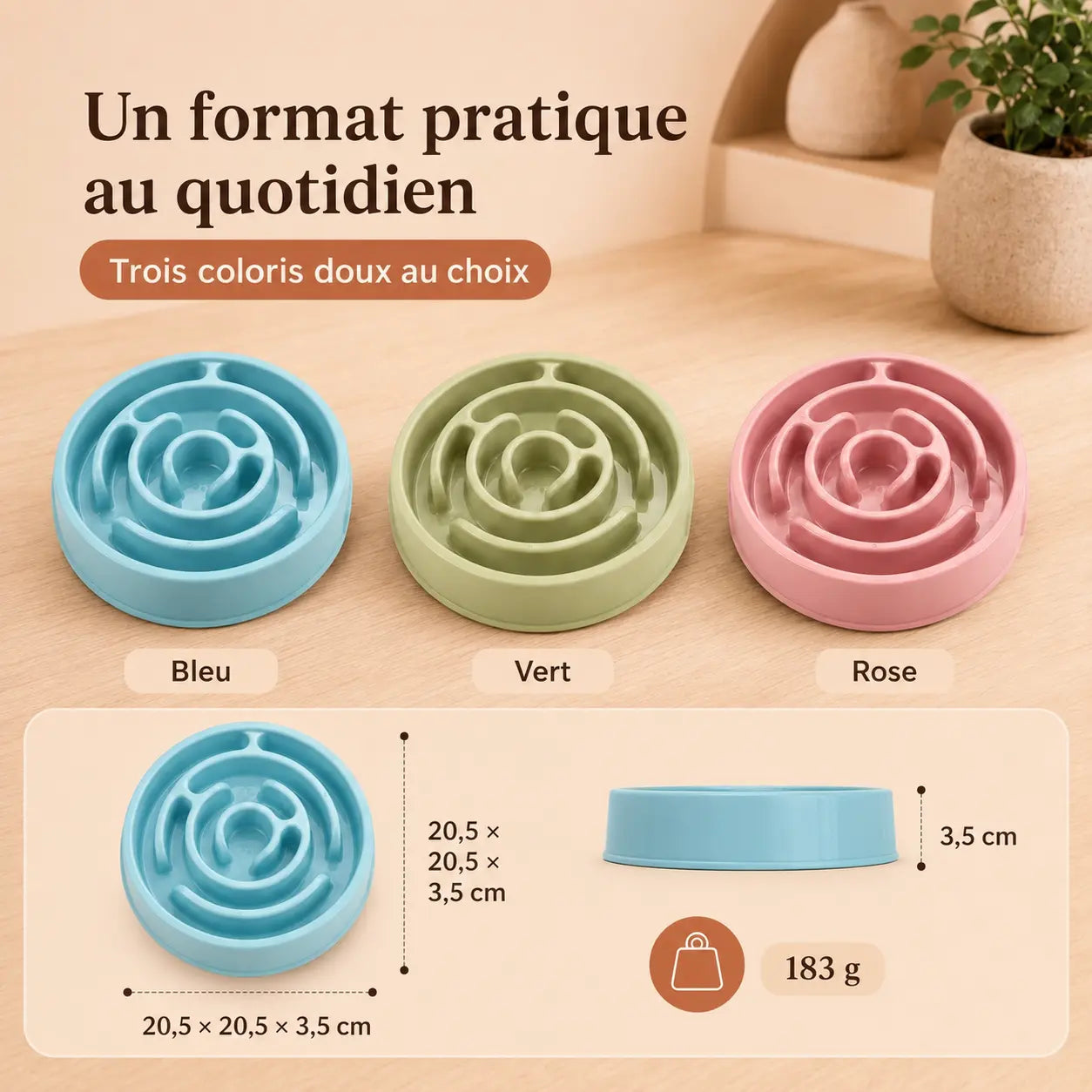 Gamelle anti-glouton
