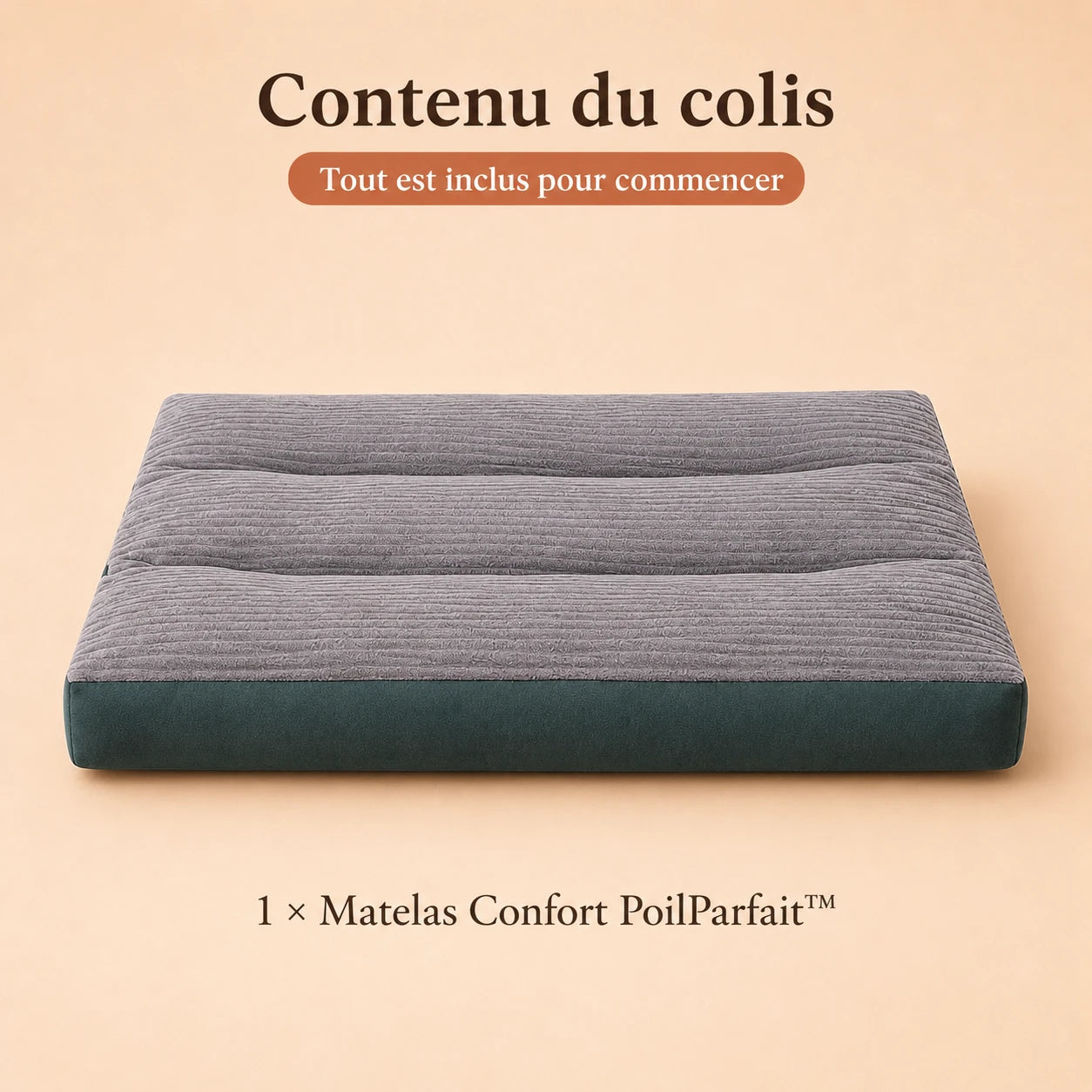 Matelas confort déhoussable pour chien et chat